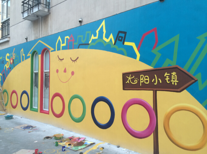 上海外墙涂鸦_上海涂鸦墙_上海墙绘_幼儿园墙体彩绘